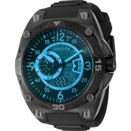 Invicta MEN'S Aviator Silicone and Stainless Steel Blue Dial Watch 40287