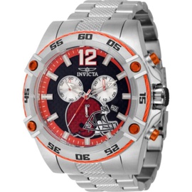 Invicta MEN'S NFL Chronograph Stainless Steel Orange and Brown Dial Watch 45427