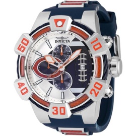 Invicta MEN'S NFL Chronograph Glass Fiber and Silicone Gunmetal and Orange and Silver Dial Watch 41575