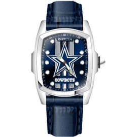 Invicta MEN'S NFL Leather Blue Dial Watch 45450