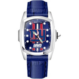 Invicta MEN'S NFL Leather Blue Dial Watch 45455