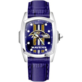 Invicta MEN'S NFL Leather Purple Dial Watch 45466