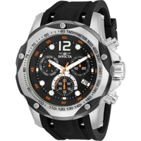 Invicta MEN'S Speedway Chronograph Silicone Black Dial Watch 33936