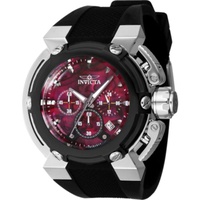 Invicta MEN'S Coalition Forces Chronograph Silicone Gunmetal and Red Dial Watch 40060