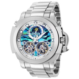 Invicta MEN'S Reserve Stainless Steel Green and Silver and Blue Dial Watch 36016