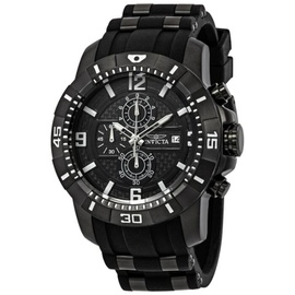 Invicta MEN'S Pro Diver Chronograph Stainless Steel and Silicone Black Dial 24967
