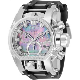 Invicta MEN'S Reserve Chronograph Silicone with Stainless Steel Inserts Mother of Pearl Dial Watch 30871