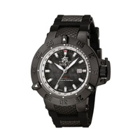 Invicta MEN'S Subaqua Noma III GMT Black Polyurethane and Black Ion Plated Stainless Steel 736