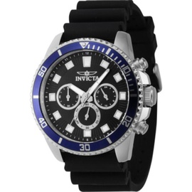 Invicta MEN'S Pro Diver Chronograph Silicone Black Dial Watch 46118