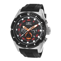 Invicta MEN'S Speedway Chronograph Polyurethane Black Dial Watch 20305