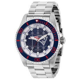 Invicta MEN'S NFL Stainless Steel Blue and Red and White Dial Watch 36921