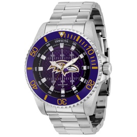 Invicta MEN'S NFL Stainless Steel Purple (Baltimore Ravens) Dial Watch 36939