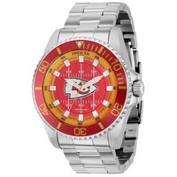 Invicta MEN'S NFL Stainless Steel Red and Orange (Kansas City Chiefs) Dial Watch 36945