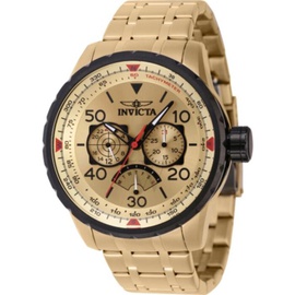 Invicta MEN'S Aviator Stainless Steel Gold-tone Dial Watch 46984