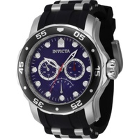 Invicta MEN'S Pro Diver Silicone and Stainless Steel Blue Dial Watch 46967