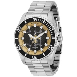 Invicta MEN'S NFL Stainless Steel Black Dial Watch 36941