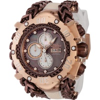 Invicta MEN'S Masterpiece Chronograph Silicone Brown Dial Watch 44573