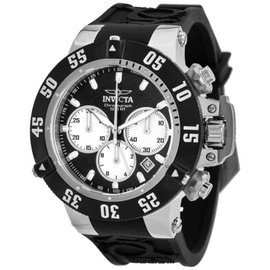 Invicta MEN'S Subaqua Chronograph Silicone Black Dial Watch 22919