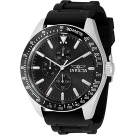 Invicta MEN'S Aviator Silicone Black Dial Watch 38402