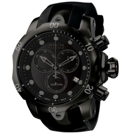 Invicta MEN'S Reserve Chronograph Polyurethane Black Dial Watch 6051