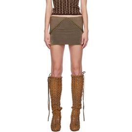이사 볼더 Isa Boulder SSENSE Exclusive Brown Miniskirt 232541F090004