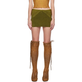 이사 볼더 Isa Boulder SSENSE Exclusive Green Miniskirt 232541F090009