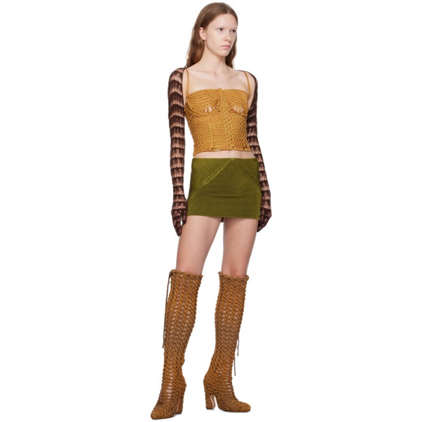  이사 볼더 Isa Boulder SSENSE Exclusive Green Miniskirt 232541F090009