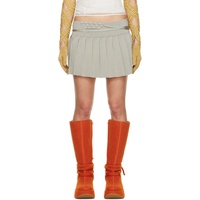 이사 볼더 Isa Boulder Gray Interwoven Miniskirt 231541F090005