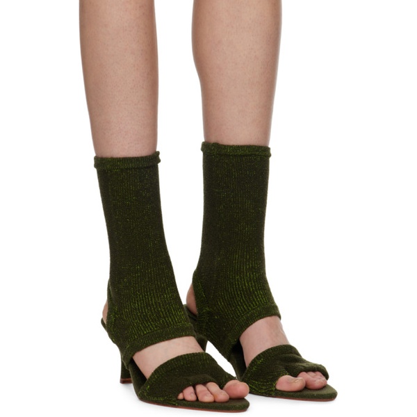  이사 볼더 Isa Boulder SSENSE Exclusive Khaki Heeled Sandals 241541F125005