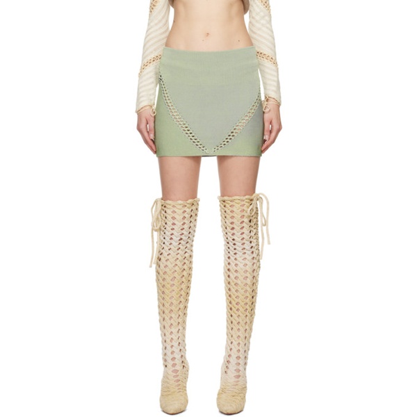  이사 볼더 Isa Boulder SSENSE Exclusive Green Versatile Miniskirt 241541F090005