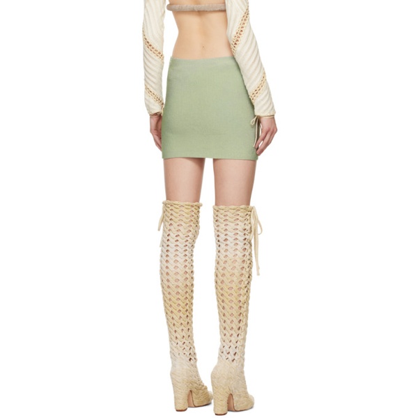  이사 볼더 Isa Boulder SSENSE Exclusive Green Versatile Miniskirt 241541F090005
