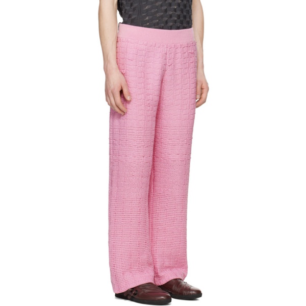  이사 볼더 Isa Boulder SSENSE Exclusive Pink Tick Trousers 241541M191009