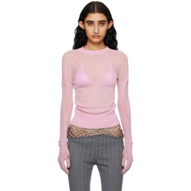 이사 볼더 Isa Boulder SSENSE Exclusive Pink Jasmine Sweater & Bikini Top Set 241541F096006