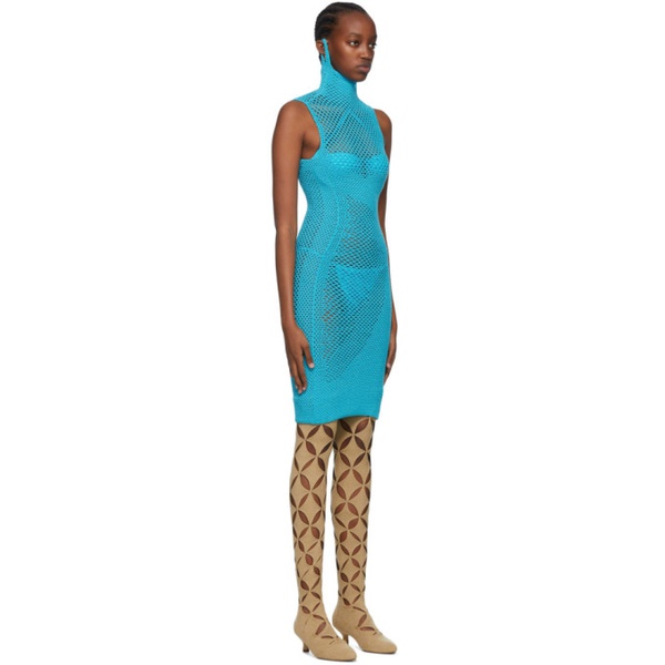  이사 볼더 Isa Boulder Blue Acrylic Mini Dress 221541F052018