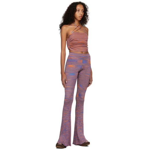  이사 볼더 Isa Boulder SSENSE Exclusive Orange & Purple Flared Jelly Lounge Pants 221541F086004