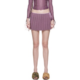 이사 볼더 Isa Boulder Purple Pleated Reversible Miniskirt 231541F090021
