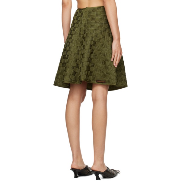  이사 볼더 Isa Boulder SSENSE Exclusive Khaki Fullweave Miniskirt 232541F090002