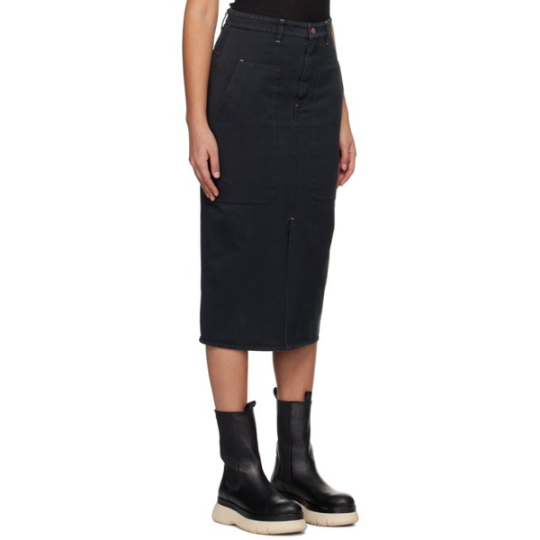 이자벨마랑 이자벨 마랑 에뚜왈 이자벨마랑 Isabel Marant Etoile Black Flozia Denim Midi Skirt 241599F090020