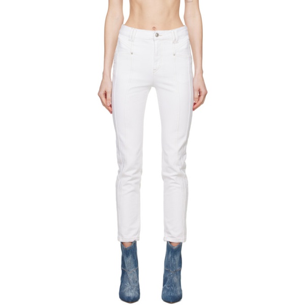 이자벨마랑 이자벨마랑 Isabel Marant White Straight-Leg Jeans 241600F069008