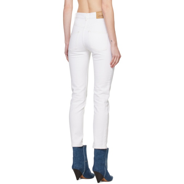 이자벨마랑 이자벨마랑 Isabel Marant White Straight-Leg Jeans 241600F069008