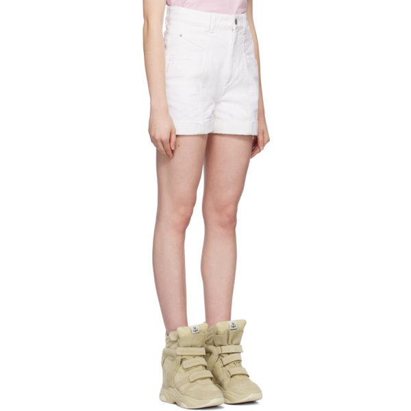 이자벨마랑 이자벨마랑 Isabel Marant White Vetanio Denim Shorts 231600F088001