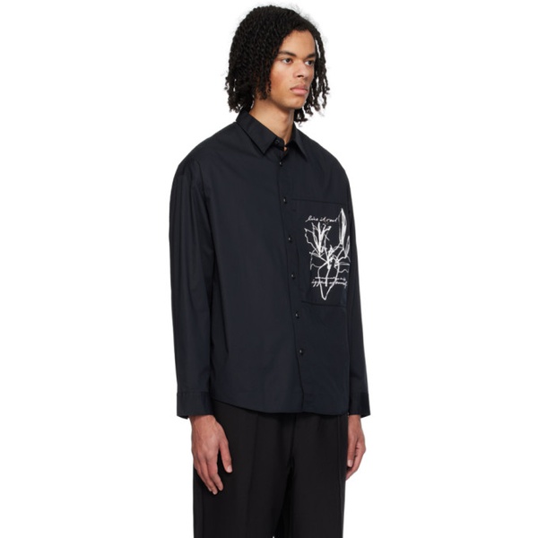  Izzue Black Printed Shirt 242284M192000