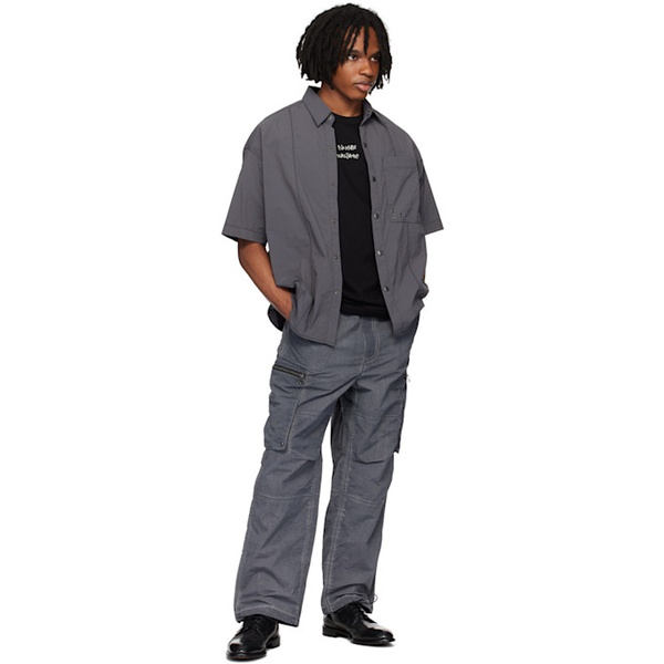  Izzue Gray Garment-Dyed Cargo Pants 242284M188000