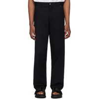 Izzue Black Loose-Fit Trousers 242284M191000