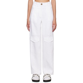 J KOO White Pocket Trousers 231789F069001