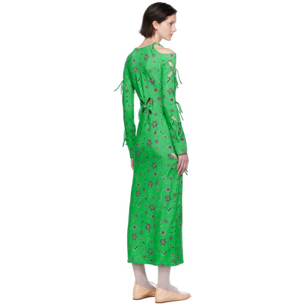  J.Kim Green Yin-Yang Midi Dress 232023F055000