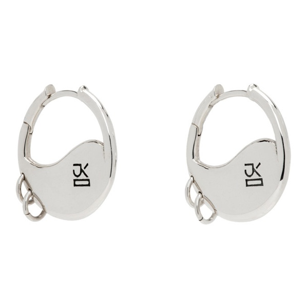  J.Kim Silver Mini Paisley Earrings 241023F022002