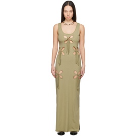 J.Kim Khaki Staple Petal Maxi Dress 241023F055001
