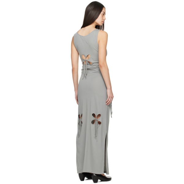  J.Kim Gray Staple Petal Maxi Dress 241023F055004