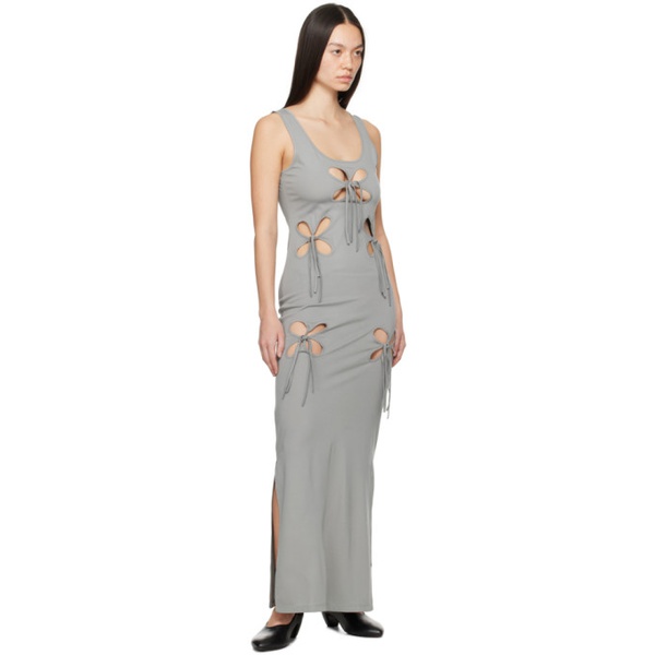  J.Kim Gray Staple Petal Maxi Dress 241023F055004